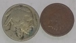 USA - 0NE Cent de 1885 e Five Cents DT gasta - (EV41)