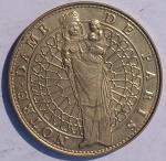 Medalha Serie Catedrais Paris (Notre Dame) Rara - (MV16)