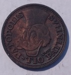 Moeda Medalha Uma Pataca (Tio Patinhas 1847) - (MV19)