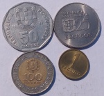 Portugal - 04 moedas 100/50/25/1 Ecudos (Soberbas) - (MV31)