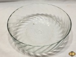 Bowl, fruteira, centro de mesa em cristal com ondas. Medindo 24cm de diâmetro x 8,5cm de altura.