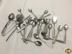 Lote de diversos talheres em aço inox.