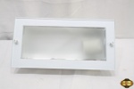 Luminária de embutir do Espaço Iluminação, para lâmpada com soquete E-27. Medindo 24,5cm x 12cm.