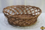 Cesta de padeiro em madeira trançada. Medindo 51cm x 41cm x 17cm de altura.