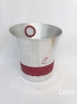 Champanheira  em aluminio Laurie Perrier Francesa. Medida: 23cm de altura x 23cm de diametro.