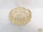 Cinzeiro redondo em bloco de cristal . meddia 14 cm de diametro