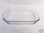 Pirex retangular em vidro translucido. Medida: 35x23cm  x 6cm de altura.