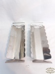 2 travessas para rocambole em aço inox . Medida 34cm x  11cm x 6 cm