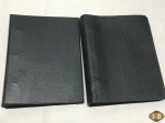 Par de fichários agendas em courino. Medindo 24cm x 18cm