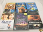 Lote com 6 dvd's originais, composto de Pokemon 4, Contos imorais, etc.