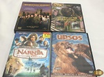 Lote com 4 dvd's originais, composto de Narnia, Ursos, etc.