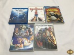 Lote com 5 dvd's originais, composto de Kung Fu Pandam, Transformers, etc.