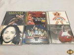 Lote com 6 cds originais, composto de Toquinho, Mariah, etc.