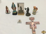 Lote de diversos itens sacros.