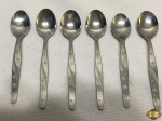 Jogo de 6 colheres de café em aço inox Hercules, modelo estrelinha.