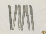 Jogo de 6 facas de sobremesa em aço inox Hercules, modelo estrelinha.