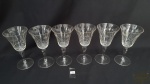6 taças vinho em cristal lapidado . Medida