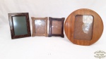 Medidas: oval 25cm diâmetro,  retrato grande 14cm largura 19cm altura , menor 15cm altura 12cm largura. 