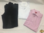Lote de roupas Masculinas. 2 camisas sociais sendo uma delas Hugo Boss  TAM: 42 , Calça Jeans Hugo Boss  TAM: 34 USA/ 44 BR. Produto importado e em perfeito estado de conservação.