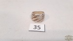 Anel  feminino em prata de lei , aro 15, peso 8 grs