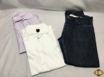 Lote de roupas Masculinas. 2 camisas sociais sendo uma delas Hugo Boss  TAM: 42 , Calça Jeans Hugo Boss  TAM: 34 USA/ 44 BR. Produto importado e em perfeito estado de conservação.