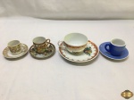 Lote de 3 xícaras de café e 1 xícara de chá em porcelana.