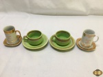 Lote de 4 xícaras de café em porcelana.