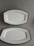 2 TRAVESSAS EM PORCELANA JHR BAVARIA . MEDE 38 X 24,5 X 14,5 CM