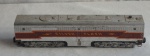 COLECIONISMO - Antigo Vagão de Trem Américan Flyer - Silvea Flas - Base em metal, carrilho articulável. Med. 28,5cm de comprimento x 7cm de altura x 4,8cm de largura.