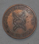 NUMISMÁTICA -   medalha comemorativa do CONGRESSO NACIONAL DE BOLSAS DE VALORES E FORUM DE MERCADO DE CAPITAIS, realizado em 1967 no Estado da Guanabara, na Bolsa de Valores do Rio de Janeiro, ambas com 55mm diâmetro.