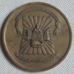 COLECIONISMO - Medalha em Bronze -  Medalha concedida pela Controladoria Geral da República do Peru, durante a Organização Internacional de Entidades Fiscalizadoras Superiores. Ano, outubro de 1977. Medida aproximada de 7,2 cm de diâmetro. Material, bronze