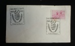 COLECIONISMO - Antigo Envelope do Clube de Regata do Flamengo, comemorativo 60 anos 1895/1955 com selo.