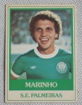 COLECIONISMO - Card Antigo do Chicletes Ping Pong - com Marinho jogador do S.E Palmeiras.