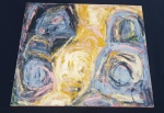 ELEONORA DOBBIN - 1993 - "Sem título" - Acrílico sobre tela. Med. total: 86 x 74 cm.