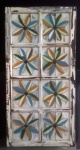 BICHO DO MATO - Quadro Artesanal, feito em madeira de demolição (reaproveitamento), na forma de porta, patinada no tom branco, com mosaicos de motivos florais em policromia. Med. 1,49 cm alt x 0,75 cm de largura.
