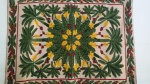 MARIA CLAUDIA LEITE - Tapeçaria feita à mão representando "Bananeiras". Pode ser usada na parede ou como tapete. Med.: 2,00 X 1,52  cm.