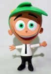 PADRINHOS MAGICOS - BABY BRINK - Figura em vinil do personagem Cosmo da série Os Padrinhos Mágicos, peça da marca Babybrink. Medindo 29cm de altura.