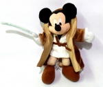 DISNEY - STAR WARS - Figura em pelúcia do personagem Mickey edição Jedi / Star Wars, peça original. Medindo 25cm de altura. Obs: possui pequeno descosturado na perna.