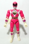 POWER RANGERS - BANDAI - Figura articulada da personagem Ranger Rosa da série Power Rangers Mighty Morphin, peça original da Bandai. Medindo 20cm de altura.