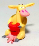 VACA E O FRANGO - CARTOON NETWORK - Figura em vinil porta lápis da personagem Vaca da série A Vaca e o Frango, peça original Cartoon Network. Medindo 6cm de altura.