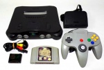 NINTENDO - VIDEO GAME - Console Nintendo 64 completo, acompanha controle, fonte, cabo av, 1 cartucho e 1 memory card. Funcionando perfeitamente. Obs: o memory card não foi testado.