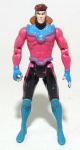 X MEN - TOY BIZ - Figura articulada em vinil do personagem Gambit da série X-Men, peça original Toy Biz. Medindo 12cm de altura.