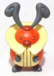 POKEMON - JAKKS - Figura articulada em vinil do personagem Kricketot da série Pokemon, peça da marca Jakks. Medindo 8cm de altura.