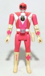 POWER RANGERS - BANDAI - Figura articulada da personagem Ranger Rosa da série Power Rangers Mighty Morphin ,peça original da Bandai. Medindo 14cm de altura.