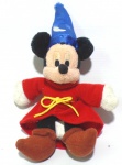 DISNEY - Figura em pelúcia do personagem Mickey da série Fantasia, peça original Disney. Medindo 14cm de altura.