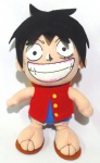 ONE PIECE - BANPRESTO - Grande figura em pelúcida do personagem Luffy da série One Piece, peça original Banpresto. Medindo 38cm de altura. Obs: pequena marca no cabelo (foto 4).