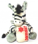 MAMIFEROS PARMALAT - Figura em pelúcia da zebra promocional da Parmalat da série Mamíferos, peça original. Medindo 30cm de altura.