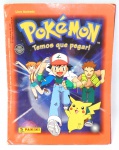 POKEMON - Álbum de de figurinhas da 1ª temporada da série Pokemon incompleto. Medindo 27cm de altura por 21cm de largura.