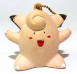 POKEMON - GLASSLITE - Grande chaveiro em vinil do personagem Clefairy da série Pokemon, peça original Nintendo / Glasslite. Medindo 7cm de altura.