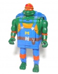 TARTARUGAS NINJA - PLAYMATES - Antiga figura de personagem da série Tartarugas Ninja em modelo Transformer, peça original da Playmates. Medindo 13cm de altura. Obs: pequeno quebrado em encaixe do casco (foto 3)